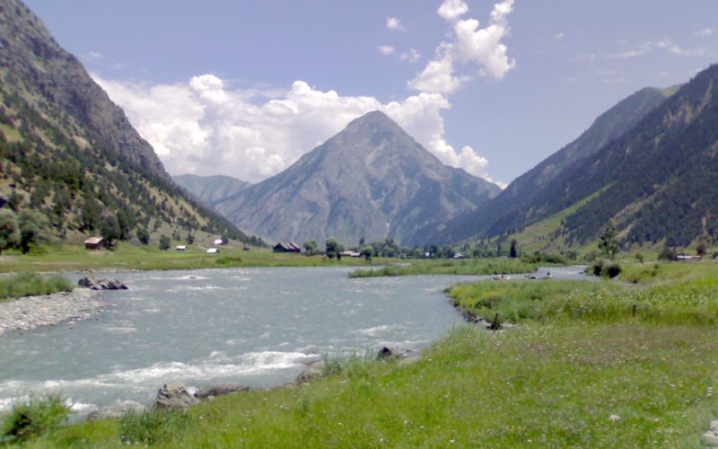 gurez valley surrounded by mountains
