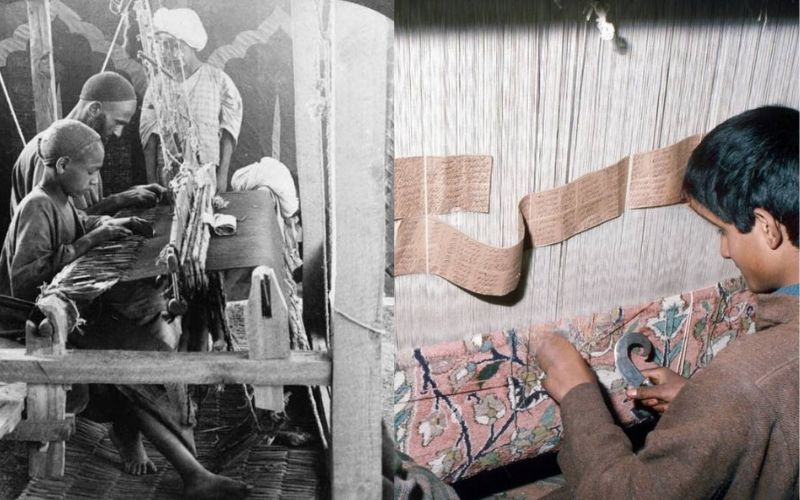 kashmir child carpet weavers