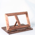 Walnut wood laptop/Tablet stand-Foldable,Angle adjustable, handbag friendly