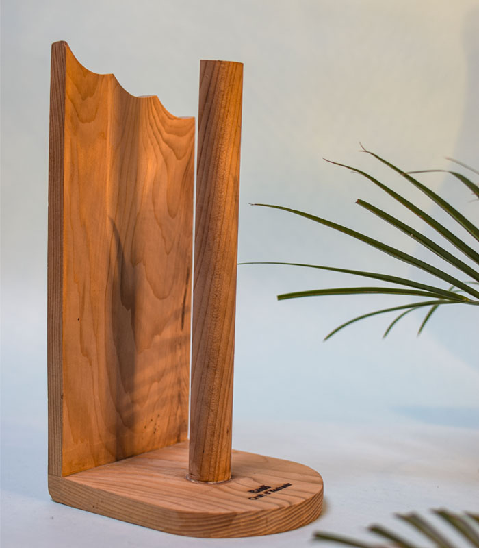 Deodar Wood Kitchen Tissue/Towel Paper Holder