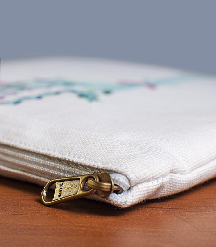 Hand sozni work Pure cotton multi-purpose pouch with lining - Multicolored 2