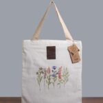 Hand sozni work Pure cotton Tote bags with lining (without gusset) - multicolored