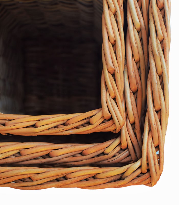 Willow Wicker Square Storage Box (Set of 3) - Open Type Without Lid 4