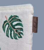 Hand sozni work Pure cotton multi-purpose pouch with lining - Multicolored 3