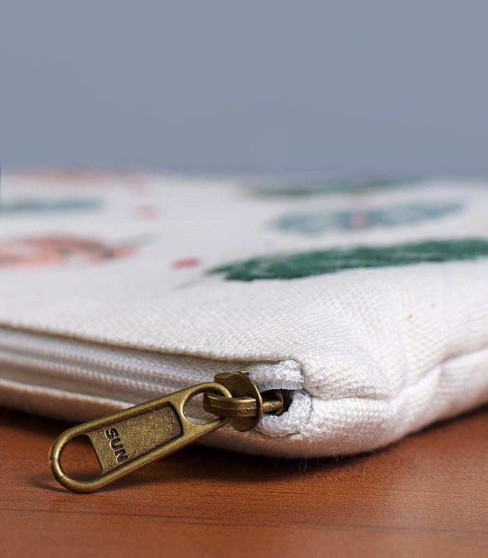 Hand sozni work Pure cotton multi-purpose pouch with lining - Multicolored 4