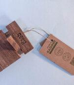 Walnut wood retractable dress peg hooks/hanger 4