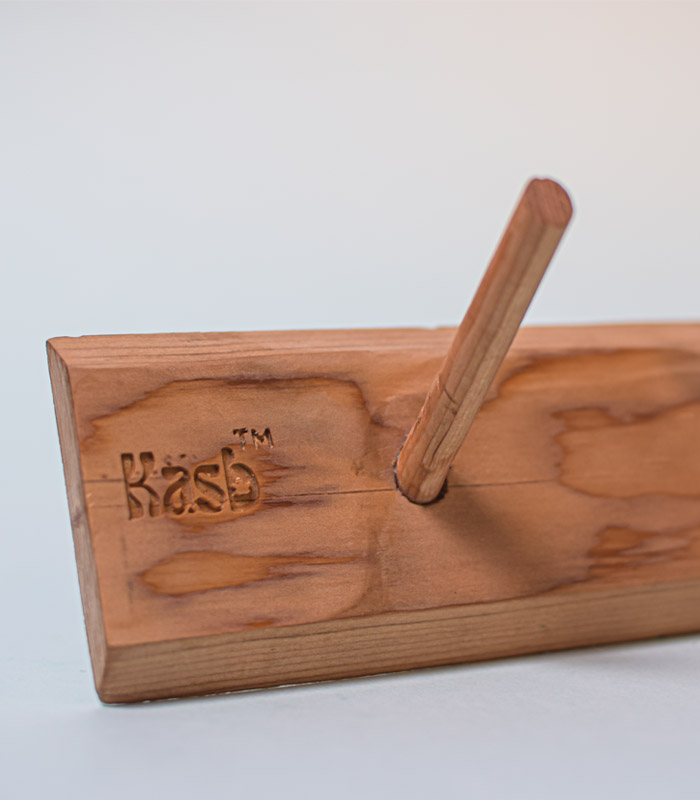 Deodar Wood Bathroom Dress Hanger - 3 Hooks ( Special Wet Area Wood Product)