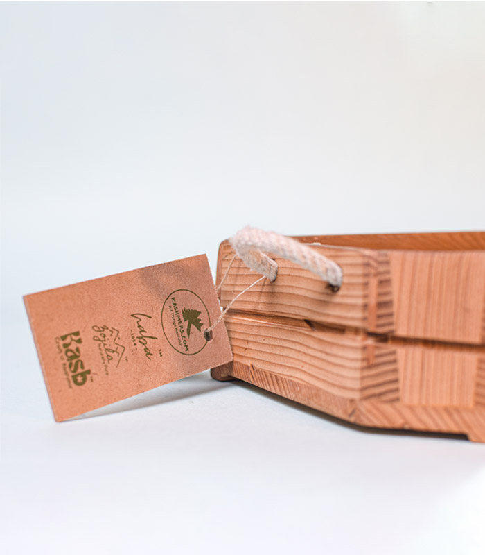 Handmade Deodar Wooden Vanity Tray for Washroom and Kitchen/ Countertop (Waterproof)