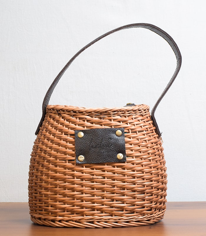 Wicker Straw Basket Bag Isolated On White Background Beach Summer Or  Vintage Autumn Bag Stock Photo - Download Image Now - iStock