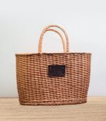 Willow Wicker Shopping Bag - With Lining and Wicker Handle