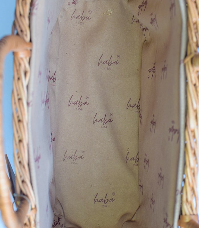 Willow Wicker Shopping Bag - With Lining and Wicker Handle