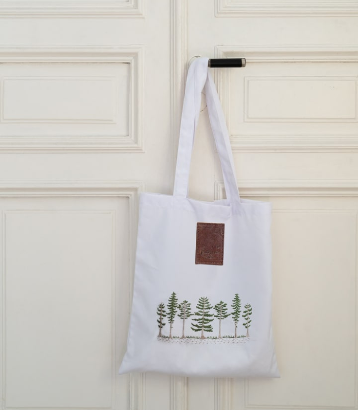 Hand Sozni Work Pure Cotton Tote Bag