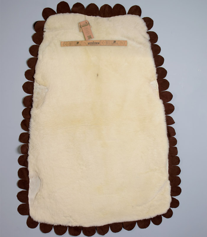 High-Quality Natural Merino Lamb/ Sheep Fur Throw ( Shearling Ivory )