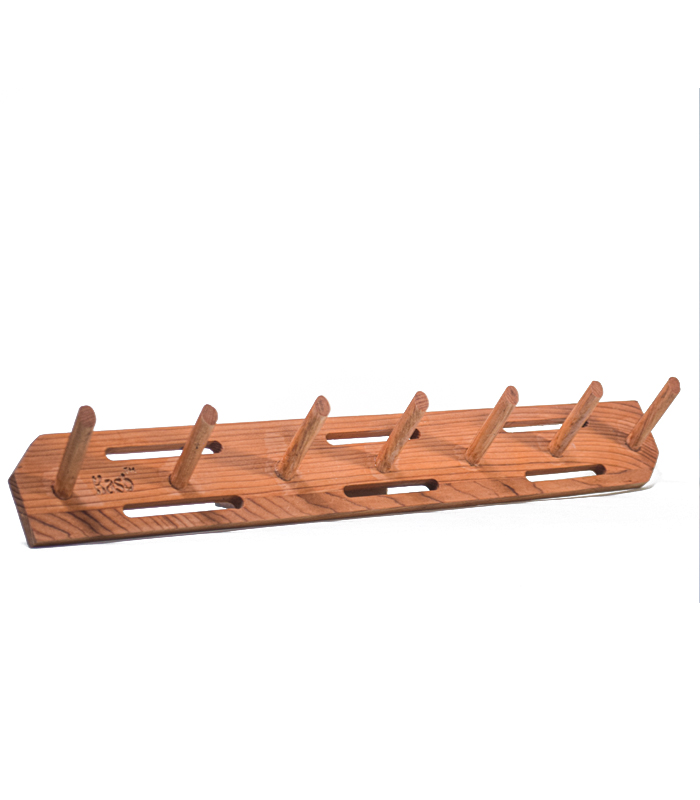 Deodar Wood Bathroom Dress Hanger - 7 Hooks (Special Wet Area Wood Product)