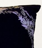High-Quality Velvet Cushion Cover (Black-Grey) – With Hand Ari Work, Lining and Velvet Back 2