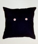 High-Quality Velvet Cushion Cover (Black-Grey) – With Hand Ari Work, Lining and Velvet Back 3