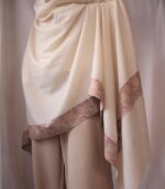 Cream Neemdor Hand Embroidered Kashmiri Pashmina Shawl 3