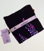 High-Quality Black Velvet Cushion Cover With Multicolored Hand Ari Work - With Lining and Velvet Back 5