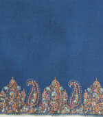 Blue Paladaar Hand Embroidered 100% Real Pashmina Shawl