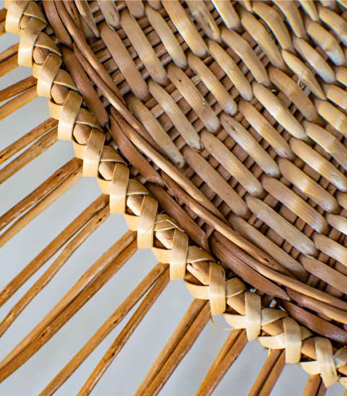 willow wicker wall clock