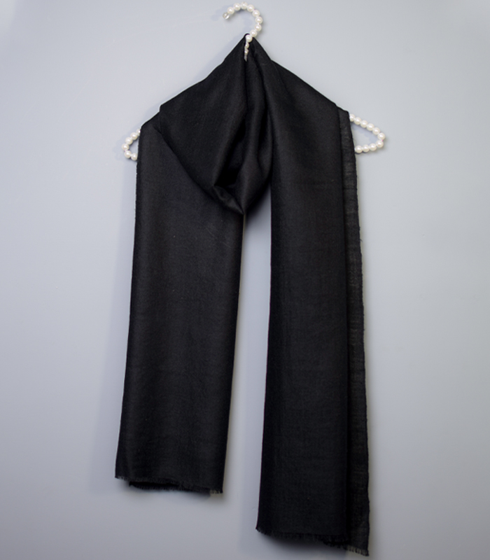 Plain Black Pashmina Stole