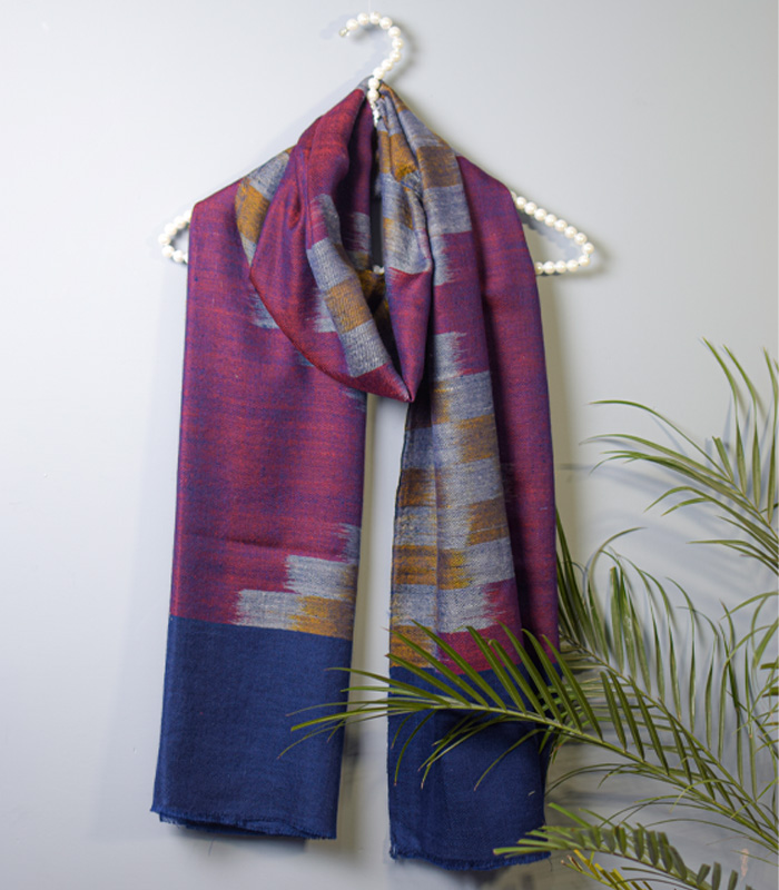 Multicolor Reversible Stripped Pashmina Stole