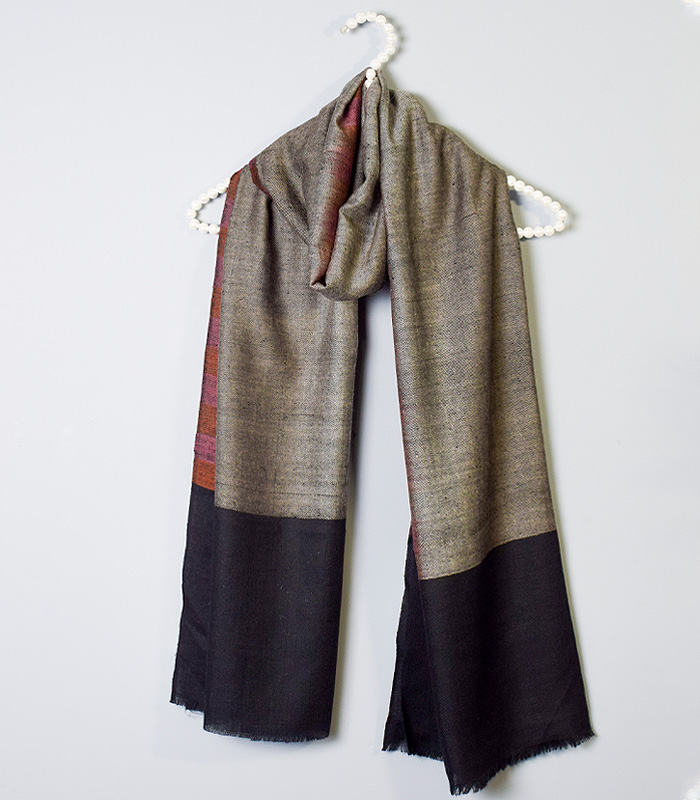 Multicolor Reversible Stripped Pashmina Stole