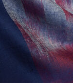 Vine-Blue Ikkat Reversible Pashmina Stole
