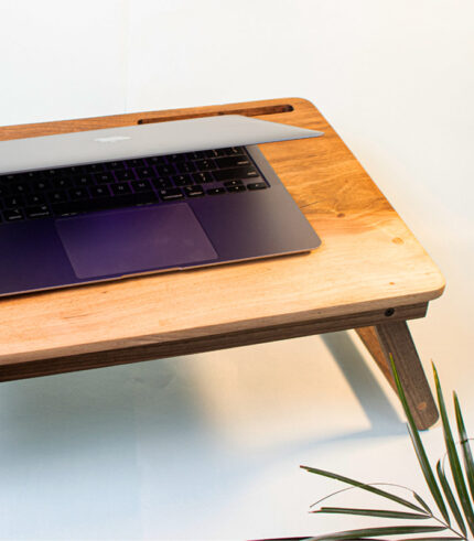 walnut wood laptop stand