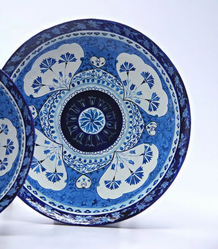 Paper Mache Oriental Wall Plates - Set Of 3