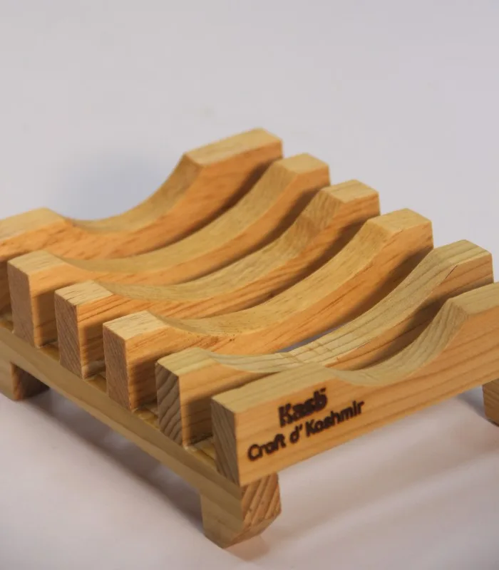 Deodar Wood Handmade Soap Holder (Specially Crafted Water-Resistant Wood Product)