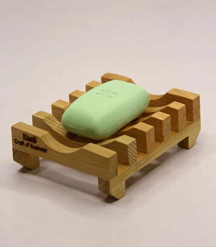 Deodar Wood Handmade Soap Holder (Specially Crafted Water-Resistant Wood Product)