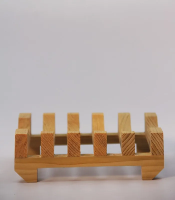Deodar Wood Handmade Soap Holder (Specially Crafted Water-Resistant Wood Product)
