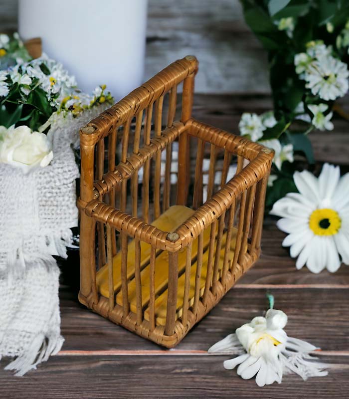 Willow Wicker Chopstick Square Flower Vase