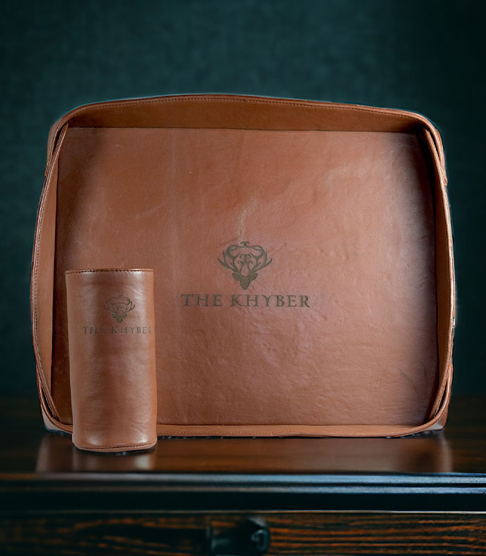 Premium Leather Serving Tray - Luxury Finish (14x18x2 Inches)