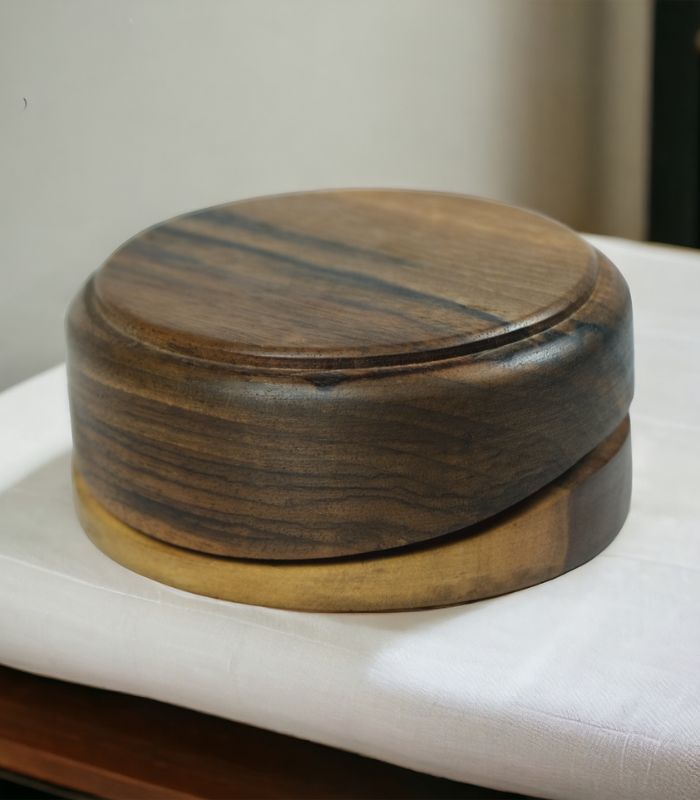 Premium Walnut Wood Bangle Box-Circular