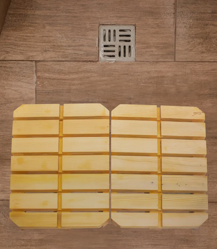 Deodar Wood Shower Floor Bath Mat (Special Wet Area Wood Product)