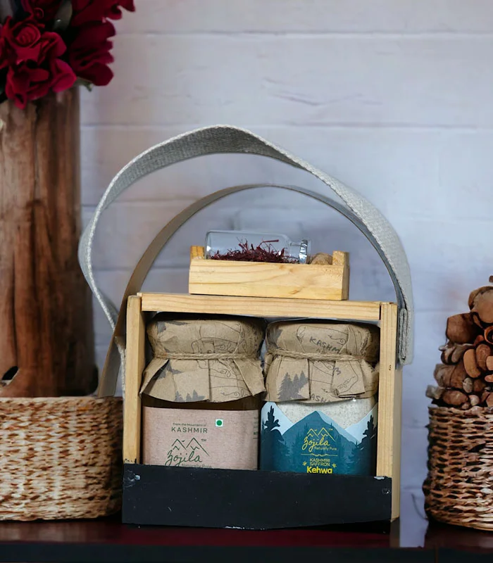 Natural Wellness Gift Set: Kehwa, Honey, and Saffron Trio