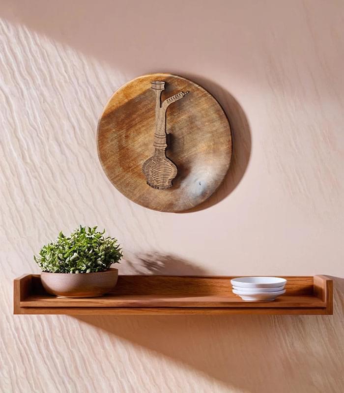 Kashmiri Jajeer Walnut Wood Wall Plate
