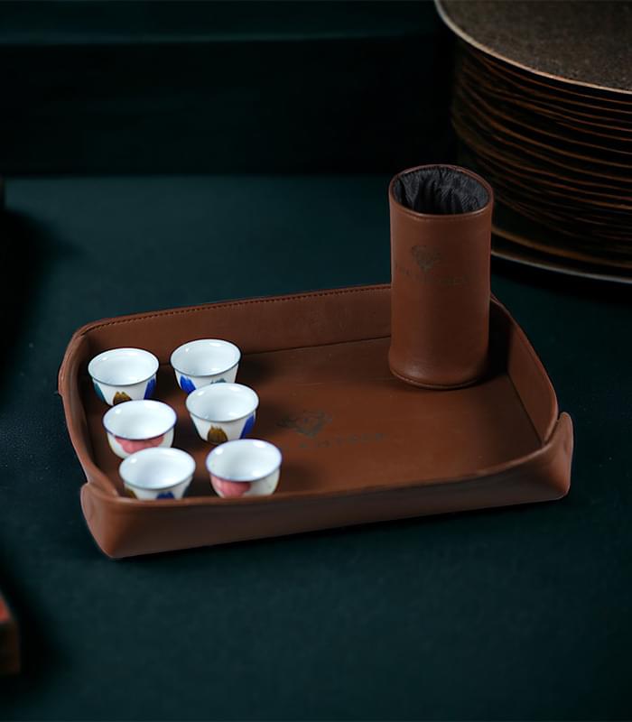 Premium Leather Serving Tray - Luxury Finish (14x18x2 Inches)