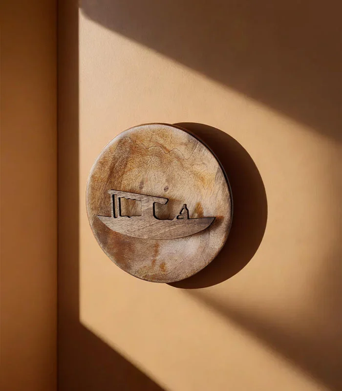 Kashmiri Shikara Walnut Wood Wall Plate
