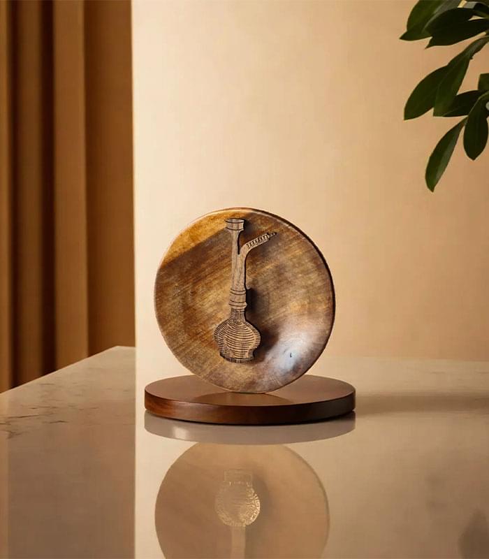 Kashmiri Jajeer Walnut Wood Wall Plate