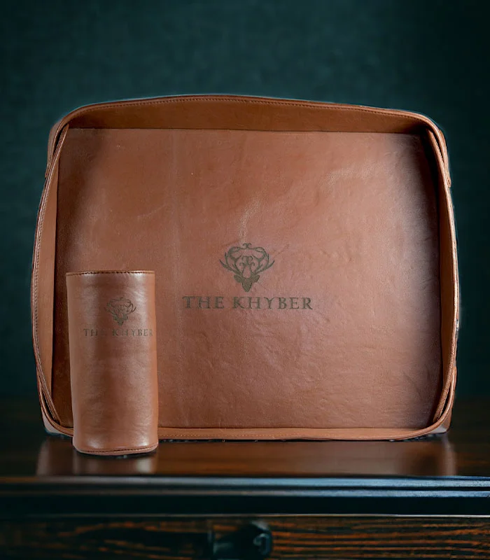 Premium Leather Serving Tray - Luxury Finish (14x18x2 Inches)