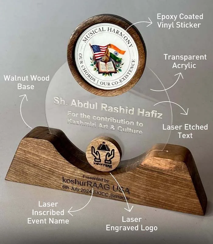 Customized Walnut Wood Memento